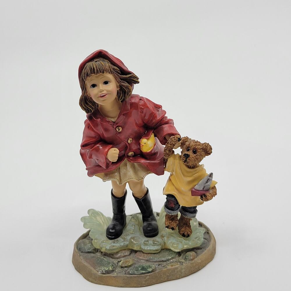 Boyds Collection Yesterdays’ Child Brooke With Joshua Puddle Jumpers #3551.
